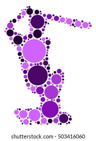 baseball shape vector design by color point

