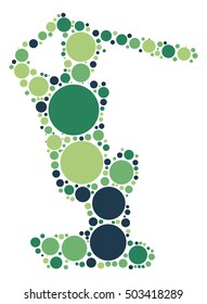 baseball shape vector design by color point
