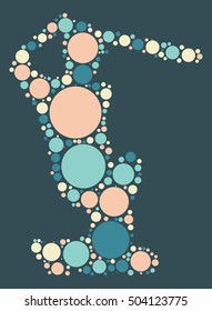 baseball shape vector design by color point
