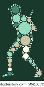 baseball shape vector design by color point