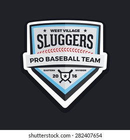 Baseball shield logo badge crest graphic with text
