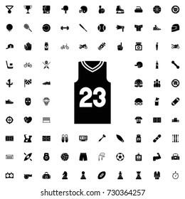 Baseball shirt number 23 icon. set of filled sport icons.