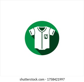 baseball shirt uniform vector icon logo design template for mobile application or website button