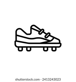 Baseball Shoe Outline Icon Vector Illustration