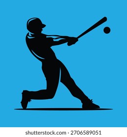 baseball silhouette logo, baseball player silhouette