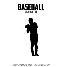 baseball Silhouette vector stock illustration  baseball player silhoutte 