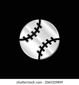 silberne Baseball-Ikone