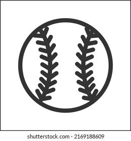 Baseball Simple Flat Icon Vector