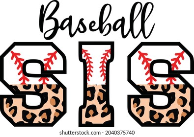 Baseball sis, half leopard Baseball sisiter, baseball leopard softball baseball sis, mom, Softball sis
