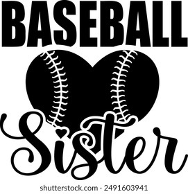 Hermana de béisbol sobre fondo transparente. Ilustración vectorial