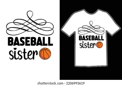 Baseball Sister svg design file svg