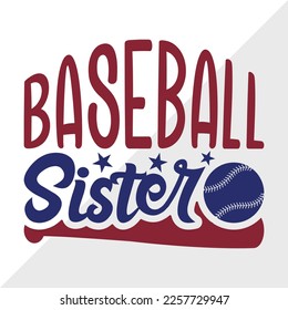 Baseball Sister SVG Printable Vector Illustration svg