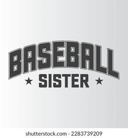 Baseball Sister T Shirt Design, Vector File 
