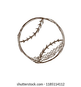 a baseball sketch. vector illustration