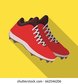 Baseball Sneakers. Baseball single icon in flat style vector symbol stock illustration web.