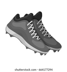 Baseball Sneakers. Baseball single icon in monochrome style vector symbol stock illustration web.