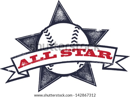 Baseball or Softball All Star Graphic