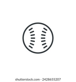 Baseball softball cricket sport icon, vector illustration