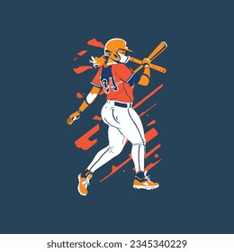 Baloncesto Femenino De Béisbol. ilustración vectorial de dibujos animados