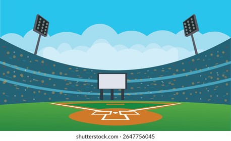 Campo de beisebol Softball plana vetor ilustração eps 10