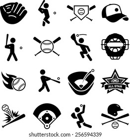 Baseball and softball icons