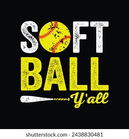 Baseball Softball Quotes T-Shirt design, Vector graphics, typographic posters, or banners	