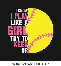 Baseball Softball Quotes T-Shirt design, Vector graphics, typographic posters, or banners	