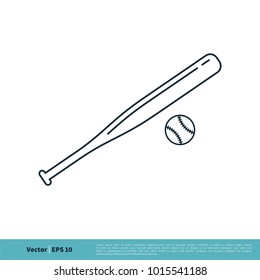Baseball, Softball Sport Icon Vector Logo Template Illustration Design. Vector EPS 10.