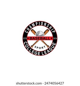 Baseball Softball Team Club Academy Championship Logo Template Vector