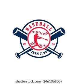 Baseball Softball Team Club Logo Academy Championship Vorlage Vektorgrafik