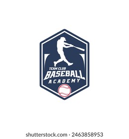 Vector de Plantilla del Campeonato de la Academia del Logo del Club de Equipo de Softbol de Béisbol