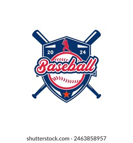 Baseball Softball Team Club Logo Academy Championship Vorlage Vektorgrafik