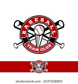 Vetor de modelo de logotipo do clube de softball de beisebol