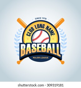 Baseball sport badge logo design template and some elements for logos, badge, banner, emblem, label, insignia, T-shirt screen and printing. Baseball logotype template.