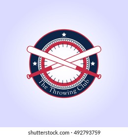 Baseball sport badge logo design template and some elements for logos, badge, banner, emblem, label, insignia, T-shirt screen and printing. Baseball logotype template.