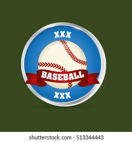 baseball sport ball icon vector illustration graphic design