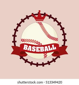 baseball sport ball icon vector illustration graphic design