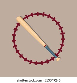 baseball sport bat icon vector illustration graphic design