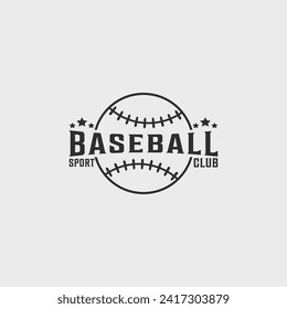 baseball sport club vintage logo vector illustration template icon graphic design