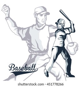 Baseball sport concept represented by cartoon player icon. Isolated and flat illustration.