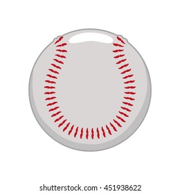 Baseball sport concept represented by ball icon. Isolated and flat illustration