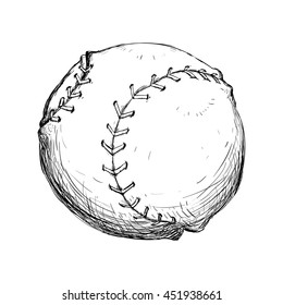 Baseball sport concept represented by ball icon. Isolated and flat illustration