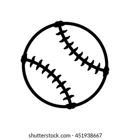 Baseball sport concept represented by ball icon. Isolated and flat illustration