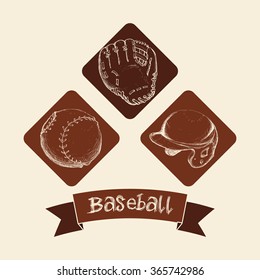 Baseball sport design 