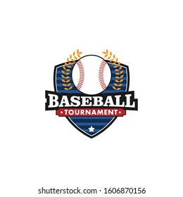 baseball sport emblem for squad club badge vector logo design template