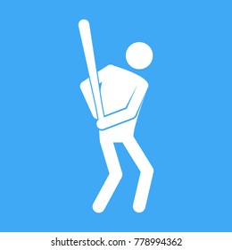 Baseball Sport Figure Symbol Vector Illustration Graphic