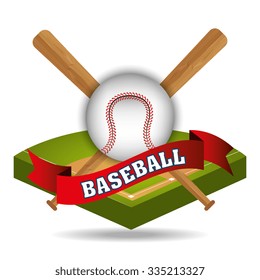 Baseball sport game design, vector illustration colorful graphic