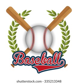 Baseball sport game design, vector illustration colorful graphic