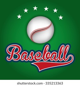 Baseball sport game design, vector illustration colorful graphic
