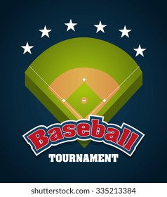 Baseball sport game design, vector illustration colorful graphic